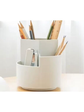 360° Rotating Pen Holder Plastic Desk Organizer for Pencils Pens